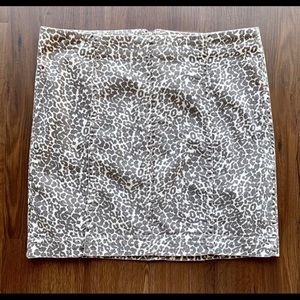 Free People Cheetah Leopard Skirt Denim Mini 10